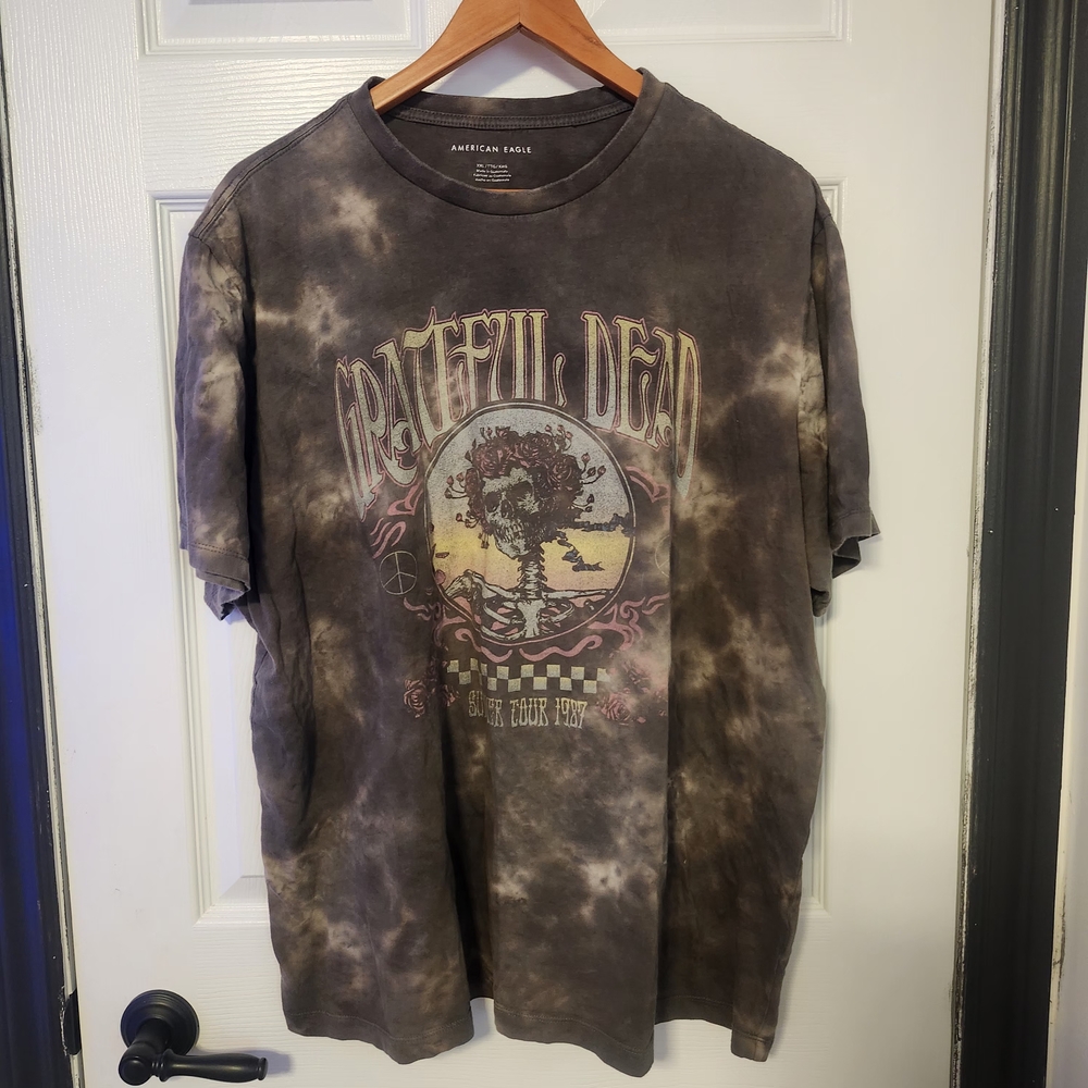 American Eagle Outfitters Grateful Dead Brown Tie-Dye Tee
